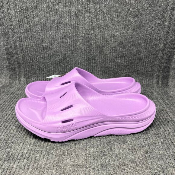 NEW Hoka One One Ora Recovery Slide 3 Violet Bloom Purple Sandals Men’s 12 - Picture 3 of 6